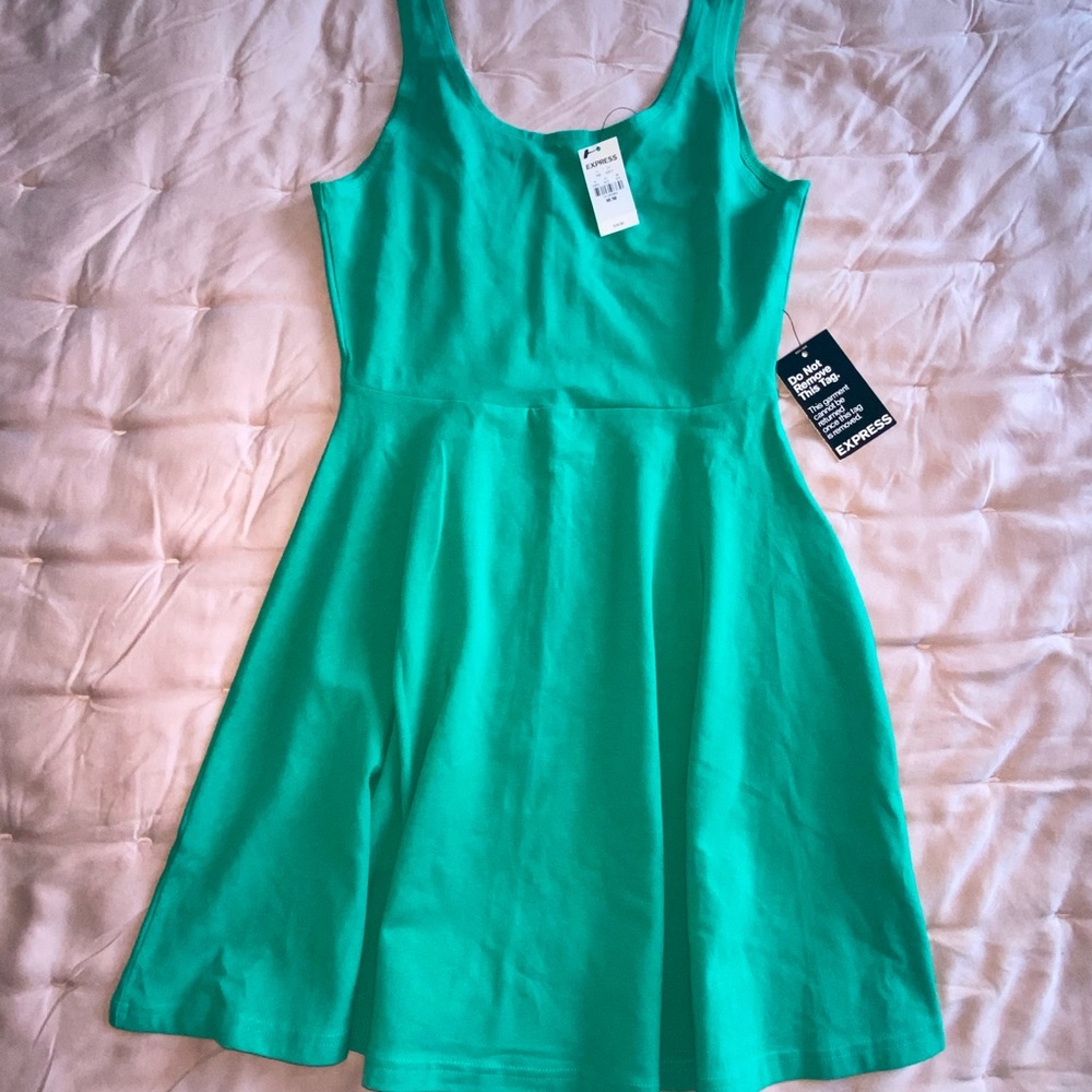 Emerald green Express skater dress BRAND NEW